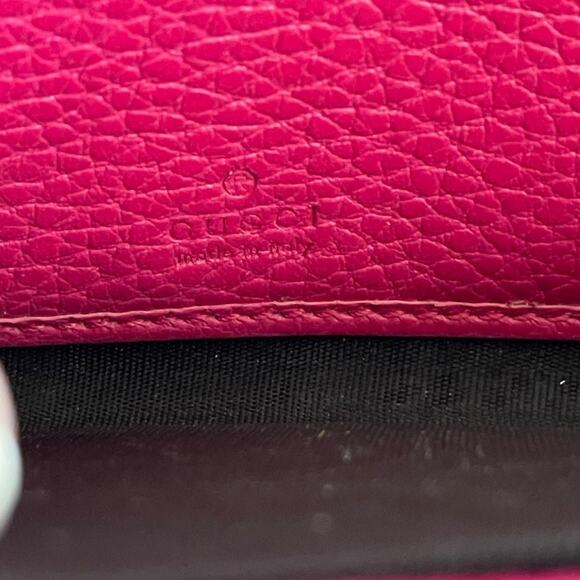 Gucci marmont Barbie pink interlocking G’s zip around wallet LIKE NEW - Picture 9 of 10